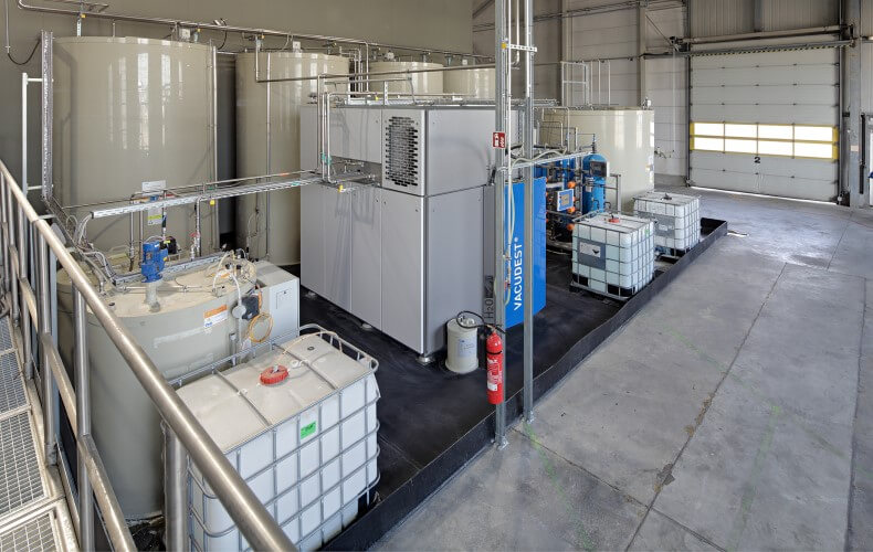 Destilación al vacío en el tratamiento industrial del agua