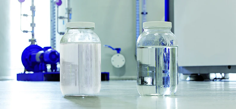 before and after presentation of distillate samples, Clearcat technology 