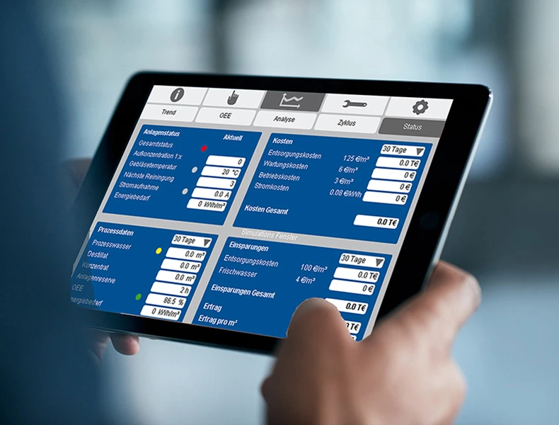 iPad with H2O user interface