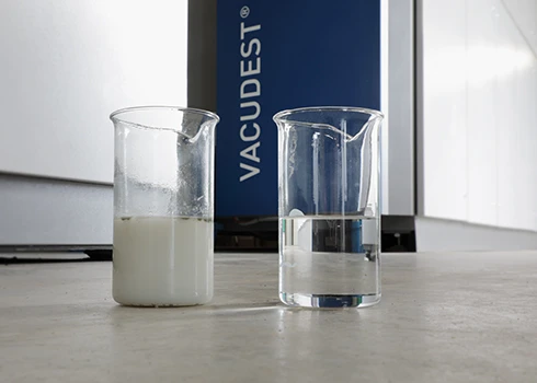 water samples comparison before – after