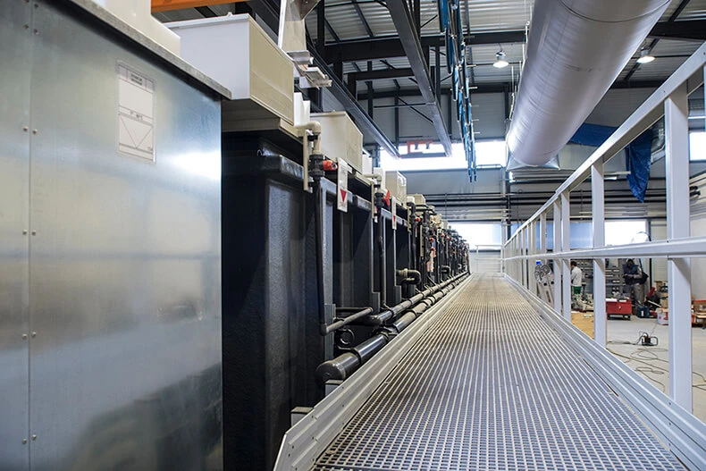 A photo of a factory hall