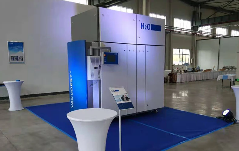 An H2O VACUDEST machine exhibited at a business opening