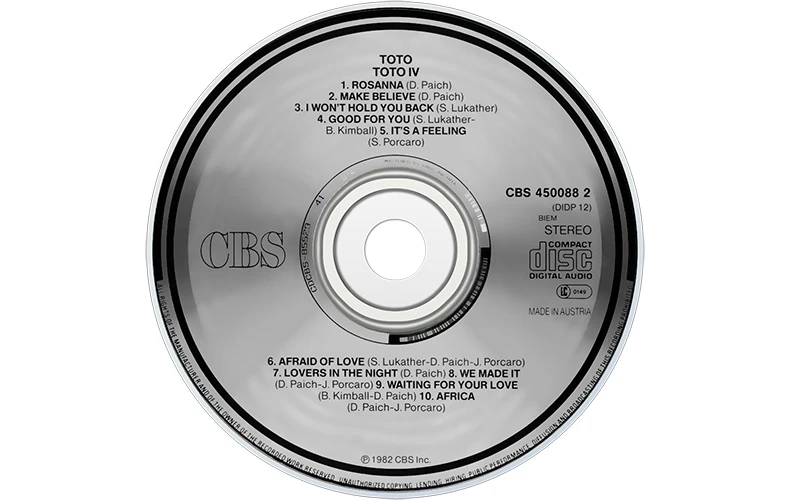 Bild von der ersten in Österreich produzierten CD Toto 4