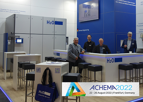 H2O GmbH at the ACHEMA: Efficient and safe treatment of industrial wastewater from chemical-pharmaceutical processes